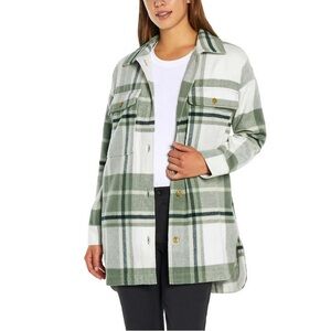 Banana‎ Republic Olive Plaid Utility Jacket